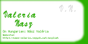 valeria nasz business card